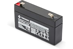 Velamp 23720 Batería Recargable Plomo, ACoplamientos Faston, 6 V, 1.3 Ah, Negro