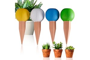 MKNZOME Oyas a Planter Terre Cuite, 4 Pièces Arrosage Goutte à Goutte Ollas Terre Cuite Arrosage Automatique Plantes Irrigation Goutte a Goutte Bouteille pour Jardin Maison Intérieur Extérieur