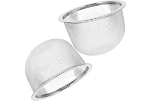 Luxshiny 2 Pièces Filtre À Thé En Acier Inoxydable Théière En Métal Remplacement Passoire À Mailles Fines Insérer Panier À Thé Filtre Pour Cafetière À Thé Cafetières À 8 Cm