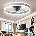 Wildcat Ceiling Fans with Lights, LED Ceiling Light with Fan, 3 Color Temperatures (3000-6500K) and 6 Speeds Fan Light, Quiet Ceiling Fan with Lamps for Living Room, Dining Room, Bedroom, Office