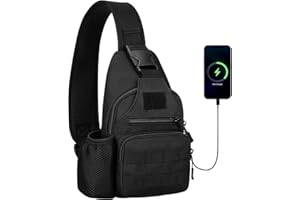 HUNTVP Táctical Mochila de Pecho Estilo Militar Mochila de Hombro Mochila de Bandolera Mochila Ejércita Bolso Impermeable para Correr Senderismo Ciclismo Camping