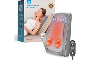 COMFIER Shiatsu Lower Back Massager for Pain, Neck and Back Massage with Heat, 4D Kneading Massage Pillow Gifts for Women Men, Deep Tissue Shiatsu Massager, Men Gifts