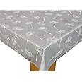 Karina Home Megan Wipe Clean Tablecloth Vinyl PVC (Grey, 120cm x 120cm)