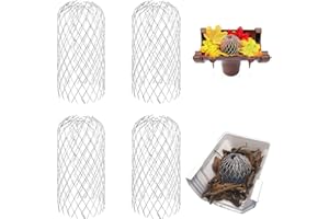 Jenrisben 4pcs Metal Gutter Guard Mesh Expandable Downpipe Leaf Guard Filter Aluminum Drain Pipe Cover Guttering Leaf Guard Gutter Traps Gutter Strainer for Moss Leaves Muck Mud