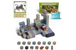 Creativity Point 128-częściowy zestaw magicznych bram Build Mine Magnet World, magnetyczne klocki konstrukcyjne, zabawki sensoryczne STEM dla maluchów od 3 lat