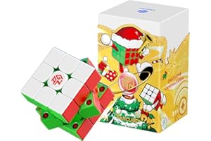 GAN 356ME Cubo Edición Especial Navidad, Cube Magnético de Velocidad, Speed Cube 3x3, con 48 Piezas Magnéticas, Juguete Magnético GES Pro+, Apto para Niños y Adultos, Regalo Ideal(Frosted)
