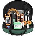 FTTH Tool Kit, 22 in 1 Optic Fiber Loss Tester with Optical Power Meter, Optical Light Source & 10mw Visual Fault Locator, FTTH Fiber Optic Tool Kit with SC LC FC ST Connector