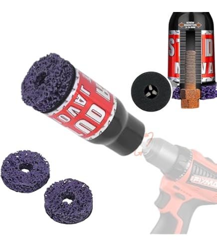 SBGGRL Wielnaafreiniger, 15 cm stofarme roestverwijderaar voor auto's, vrachtwagens, campers, vonkvrije slijpbeker voor remstof en corrosie, 1/2 inch aandrijving, werkt met slagmoersleutels en boren