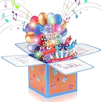 Carte D'Anniversaire Pop-up 3D Trump - Avec Musique Et Lumière - Message Et Chanson Drôles - Effet Souffle De Bougie