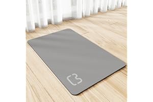 TOKLYUIE Dog Food Mat, Absorbent Dog Mat for Food and Water Bowl, Super Absorbent Quick Drying Pet Food Mat, Dog Cat Placemats for Food and Water(Light Gray，35 * 50cm)