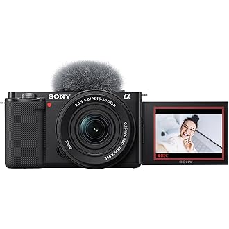 Sony Alpha ZV-E10K (Previously ZV-E10L) with Upgraded SELP1650 (Ver 2) Power Zoom Lens | 24.2 MP Interchangeable-Lens Mirrorless vlog Camera
