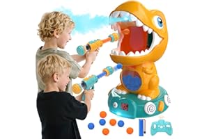 EagleStone Remote Control Dinosaurier Shooting Spielzeug für Kinder 8-12, elektronische Dino Shooting Ziel Spiel mit Spay, Auto Scoring, Licht &Roar, 6 7 8 9Year Old Boy Birthday Gift Party Favor