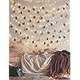 LECLSTAR 17Ft - 50 LED Fairy String Lights with 50 Clear Clips for Hanging Pictures, Photo Hanging Clips String Perfect Dorm Bedroom Wall Decor Decorations
