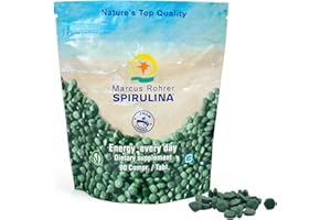 MARCUS ROHRER SPIRULINA delle Hawaii, Busta Richiudibile 90 Compresse Ricarica, Doypack Pratico e Trasportabile, Vitamine e Minerali, Supporto Quotidiano, Vegan