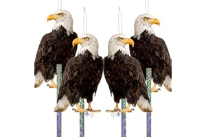 HOMO TRENDS Pigeon Deterrent, Hawk Bird Scarer, Plastic Pictures Pigeon Scarer, Bird Scarers for Gardens, Bird Deterrent, Bird Repellent Devices for Roofs, Scarecrow for Garden, Owl Decoy to Scare Birds Away 4PCS