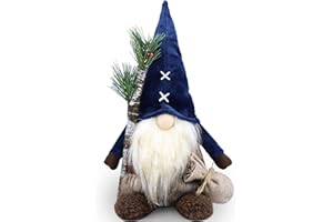 Gehydy Gnomo Navidad Decoración Nomo con Ramas y Bolsa Duende Peluche Adornos Navideños Christmas Decorations para Hogar Casa 33cm