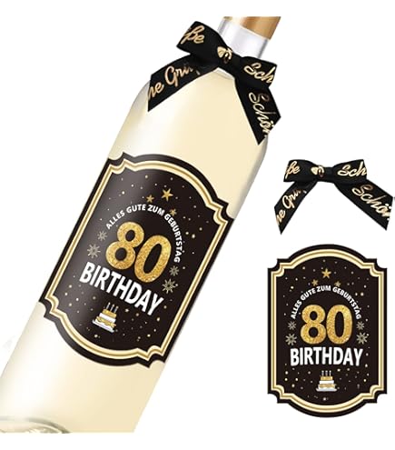 Autocollants Pour 80 Ans - "1945 Le Meilleur Millésime" - Lot De 3, Brillant, 10,5x10,5 Cm, Pour Bouteille Cadeau Anniversaire