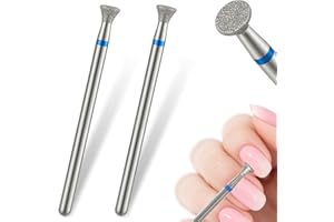 AYSATOGC 2 Stück Professioneller Diamant Bits Nagelfräser Aufsätze Nagelpolierkopf Nagelfräser Bits für Maniküre Nagelpflege, Entfernen Nagelhaut Kit,Legierter Wolframstahl Bit