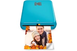 KODAK Step Instant Photo Printer with Bluetooth/NFC, Zink Technology & KODAK App for iOS & Android (Blue) Prints 2x3” Sticky-Back Photos.