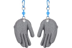 TOPIND Angelhandschuhe Jagdhandschuhe Wasserdicht Anti-Schnitt Handschuh PE Draht gewebt Latex Fisch Fang Handschuhe mit Magnet Freigabe Angelkleidung M L XL