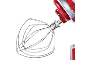 Arcets Fouet à Fils Compatible pour KitchenAid K45WW KSM90 K45 KSM150 en Acier Inoxydable Fouet Mélangeur Planétaire pour œufs et gâteaux (Taille 4.5QT / 4.3 L)