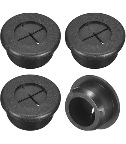 6 Coperture Foro Cavi 35mm Per Scrivania - Organizzatore Cavi In ABS Grigio, Passacavi Ordinato - Foto 4