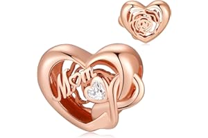 Symretie 925 Sterling Silber Charms Anhänger - Mutter Schmetterling Herz Charms für Frauen Armbänder Halskette Geschenke