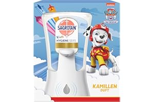 ‎SAGROTAN Sagrotan No-Touch Kids Hygiene Seife Starter-Set – Sagrotan No-Touch Automatischer Seifenspender inkl. Nachfüller Hygiene Seife Kamille – 1 x 250 ml Handseife