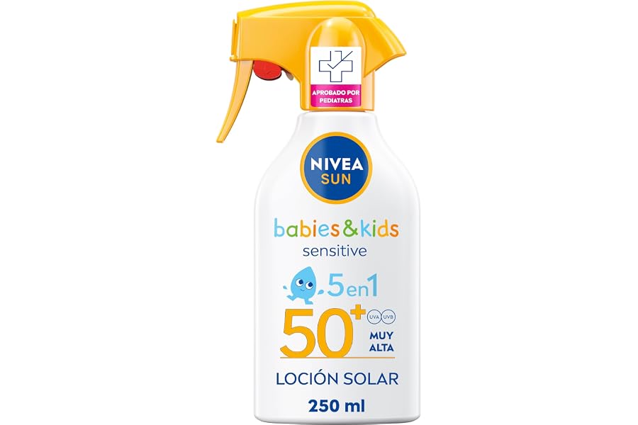 NIVEA SUN Babies & Kids Sensitive - Spray FP50+ - Protector Solar Infantil - Protección UVA/UVB - Resistente al Agua - Crema 