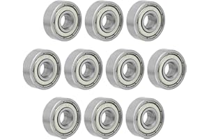 Othmro 606ZZ Lot de 10 roulements à billes 6 mm x 17 mm x 6 mm à rainure profonde facile à entretenir en acier à haute teneur en carbone Z1