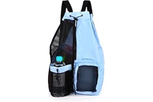 BBXWANG Nylon Swimming Bag for Swimmers, Adjustable Strap Swimming Backpack Mesh Bag Drawstring Bag, Swim Bag for Gym, Travel, Sports