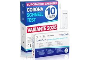 POLONORD ADESTE Adeste – NEU 10 x 1er Corona Schnelltest für Zuhause COVID 19 Antigen Rapid Test Swab Selbsttest. Geprüft für alle neuen 2025 Varianten. Sensibilität 100% bei hoher Viruslast