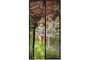 MAGICQCRAFT Magnetic Fly Screen Door 100 * 220cm, Heavy Duty Bug Mesh Curtain with Powerful Magnets,Keep Bugs Out Lets Fresh Air in