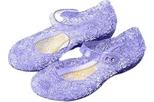 Snyemio Chaussures de Princesse en Cristal pour Fille Déguisement de Carnaval Halloween Noël Ballerines