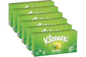 EMBO Balsam 3 Ply Facial Tissues Superior Soothing Balm Care, 384 Count, Pack of 6