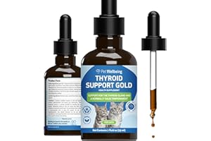 Pet Wellbeing Thyroid Support Gold for Cats - Supports Healthy Thyroid Gland Function in Cats, Normal Metabolism, Bugleweed, Lemon Balm - Veterinarian-Formulated Herbal Supplement