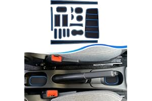 SXCY per Fiat Panda 2021 2022 2023 Tappetini Antiscivolo Fiat Panda/City Cross/Hybrid Tappetini in Gomma per Console Centrale, Porta Bicchieri, Scanalatura Porta 2023 Fiat Panda Accessori (blu)