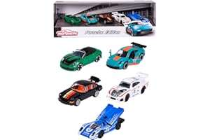 Majorette - Porsche Motorsport Giftpack 5 Pièces - Voiture Miniatures en Métal - Echelle 1/64ème - 2 Modèles Exclusifs - 212053172