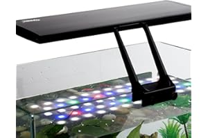 hygger Clip On 24/7 Beleuchtung Aquarium LED-Licht, 12 W Sunrise-Daylight-Moonlight-Modus und DIY-Modus, einstellbarer Timer & Helligkeit, Aquarium-Licht mit 7 Farben für bepflanzte Tanks