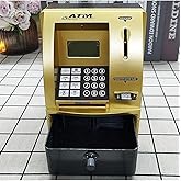 LCD Ekran ATM Şifreli Kumbara Kağıt Demir Para Girişli Kartlı Sesli Y&ouml;nlendirme Takvim Saat