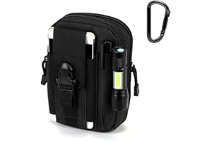 PISCORUSH Taktische Hüfttaschen, MOLLE EDC Hüfttasche Outdoor Gürteltasche Bauchtasche Handytasche Tragetasche für Smartphone, Kompakt und leicht