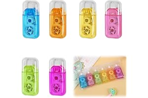 Jinpojun 6er-Pack Korrekturroller Korrekturmaus à 6m x 5mm, Mini Korrekturband für Studenten kinder, im Büro arbeitendes Personal