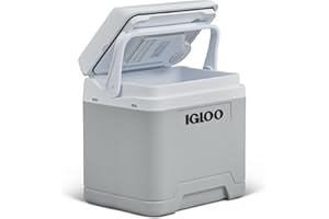 ‎IGLOO IGLOO IE24 AC/DC elektrische Kühlbox, 24 Liter, Mini-Kühlschrank 12/230 V für Auto, Boot und Freizeit, grau