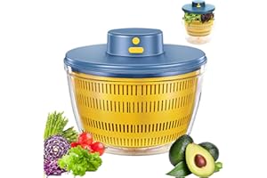 Buumin Centrifuga Insalata Grande, 4000ml Kitchen Centrifuga per Insalata e Verdura, USB, Senza Fili, essiccatore per Verdure per lattuga, Automatica Centrifuga per Insalata