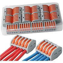 Morsetti A Leva Per Cavi Elettrici - Set Da 20 Pezzi, 2 Poli, Per Cavi 0,08-4 Mm² | Per Impianti Casa E Auto