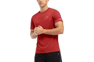 Rdruko Men's Quick Dry Activewear Tee Shirts Short Sleeve Breathable Running Sports Fishing Shirt UPF 50+ Sun Protection Rash Guards Swimming Top