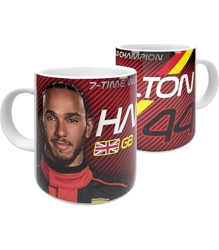Tasse à Café Michael Schumacher F1 En Céramique 325 Ml - Avec Dessous De Verre En Bois, Lavable Au Lave-vaisselle