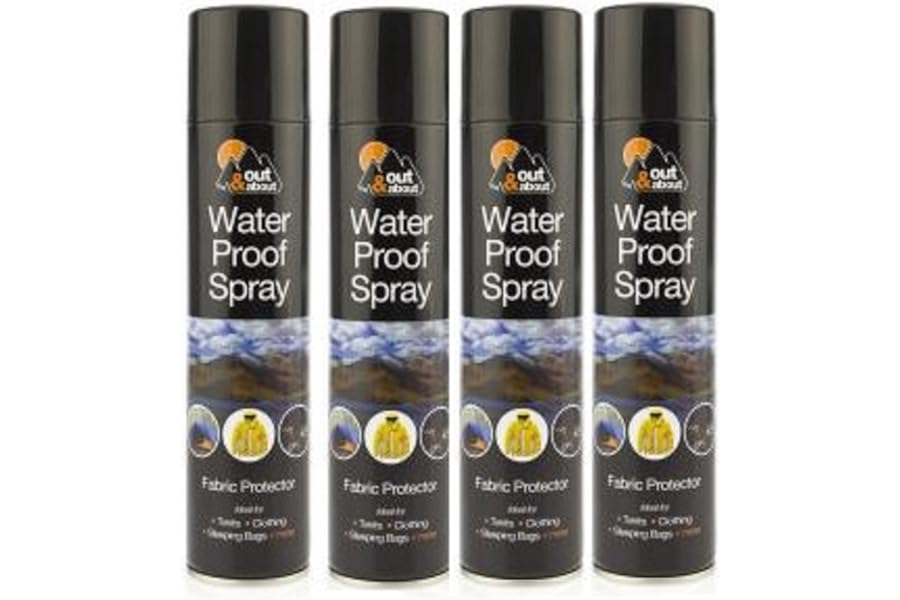4 X 300ml Water Proof Spray Fabric Protector Tents Camping Fishing Hiking Clothe