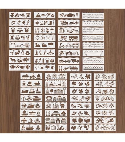 17 Pochoirs Halloween Réutilisables | Crânes, Fleurs, Papillons... | Pour Peinture Sur Bois, Tissu, Meubles