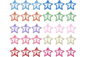 TINKBER Candy Star 30 sztuk metalowych spinek do włosów dla dziewcząt, antypoślizgowe spinki do włosów, śliczne mini antypoślizgowe spinki do włosów, modne spinki do włosów (10 kolorów)